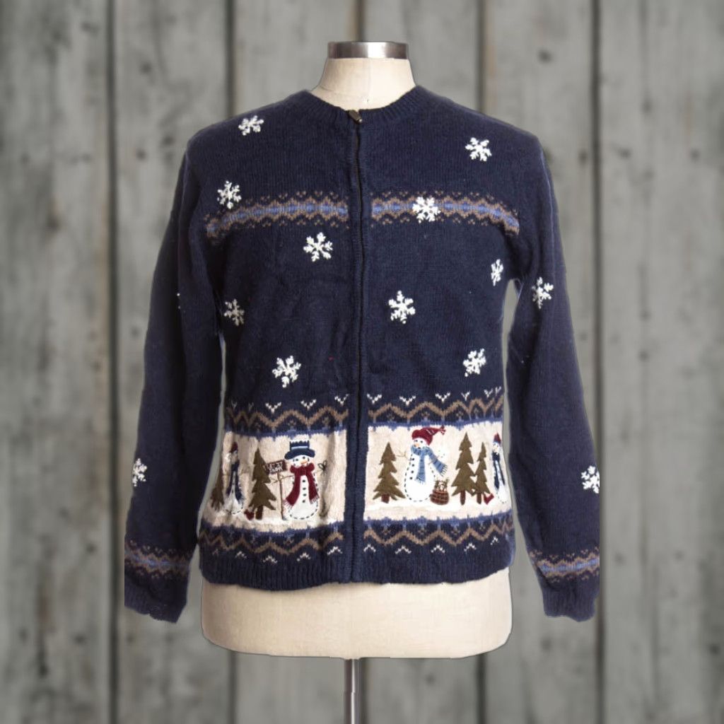 Croft & Barrow VINTAGE Croft & Barrow Blue Ugly Christmas Cardigan Cardigan M Blue Snowflakes Mens Womens XL Large 34846 Size M / US 6-8 / IT 42-44 - 1 Preview
