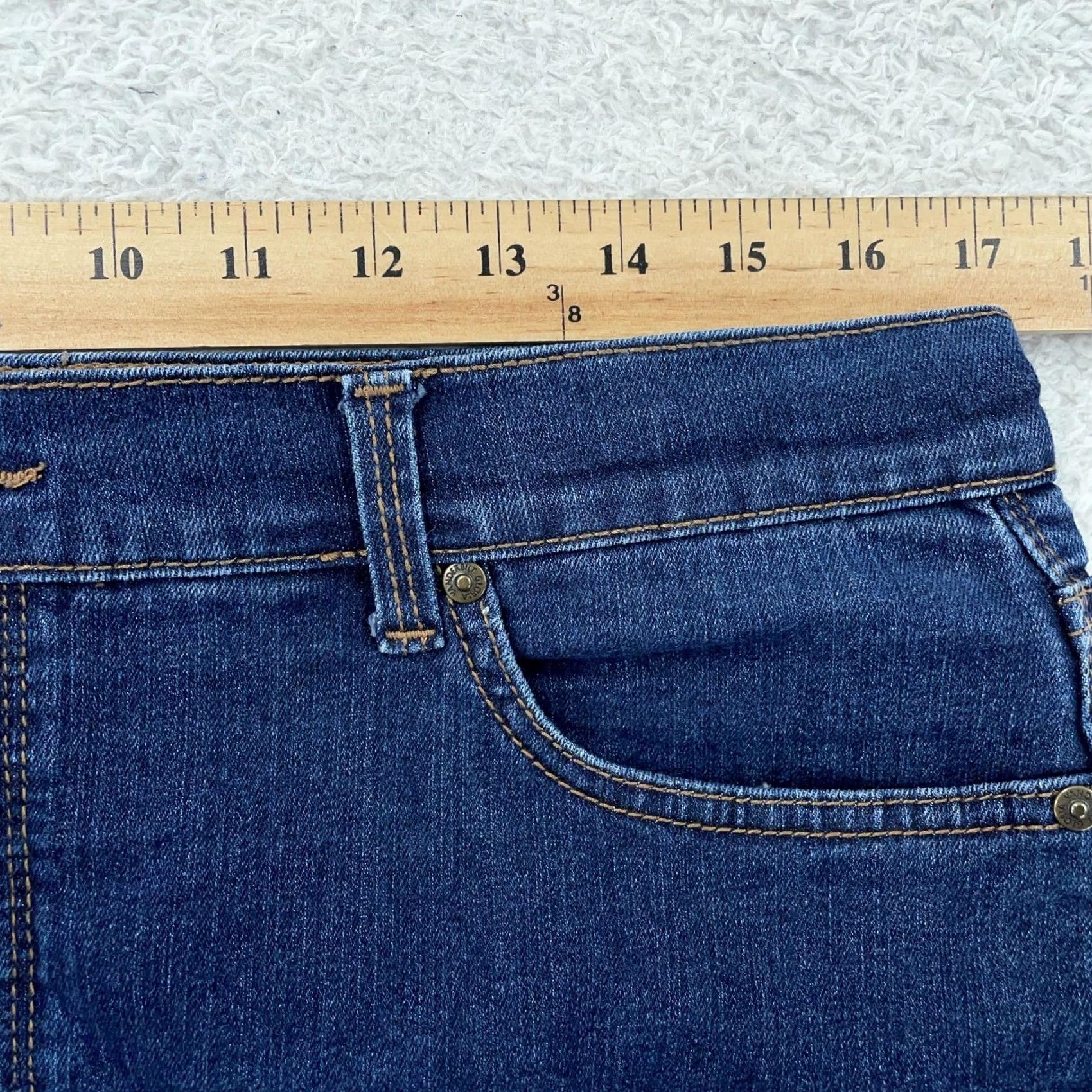 Gloria Vanderbilt Gloria Vanderbilt Jeans Womens 14P Straight Dark Wash Amanda Stretch 34x28 Size 36" / US 14 / IT 50 - 5 Thumbnail