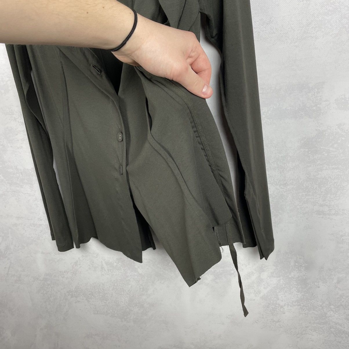 Rundholz Black Label Viscos Asymmetrical Button Cardigan Top