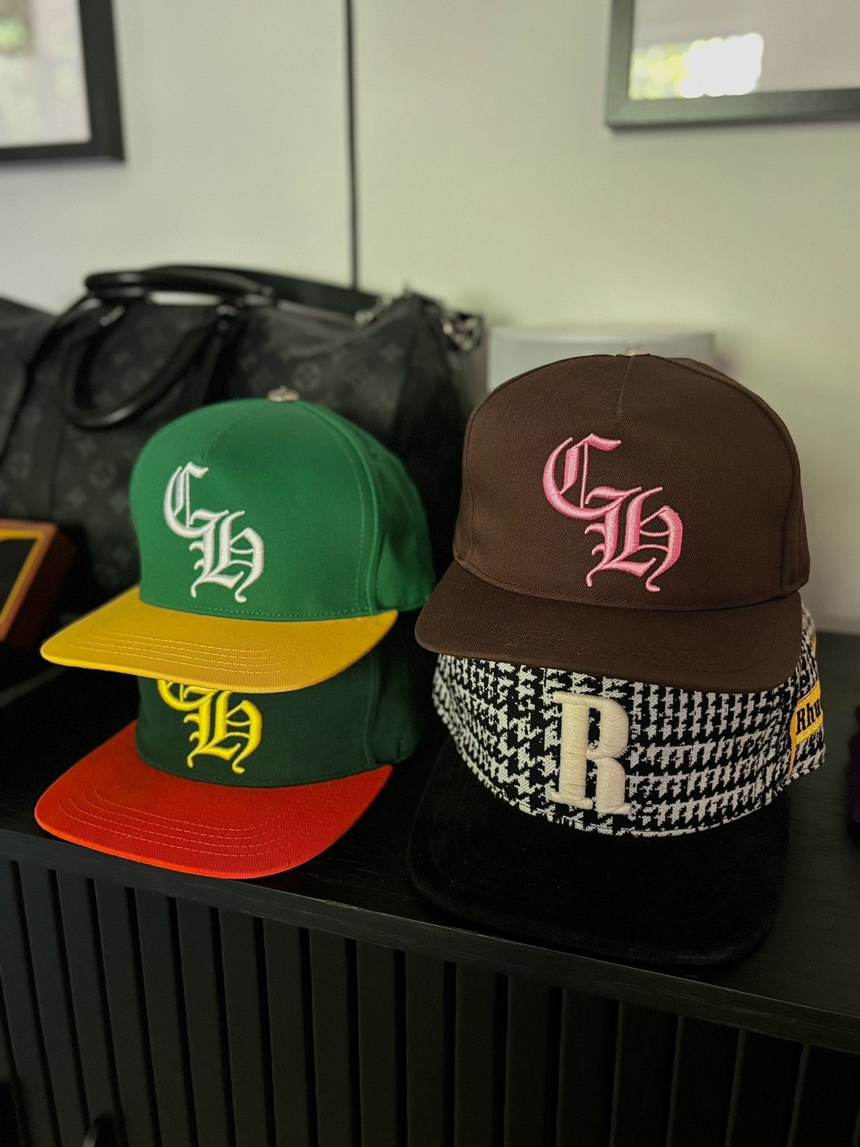 Chrome Hearts BROWN PINK CH HAT SNAPBACK | Grailed