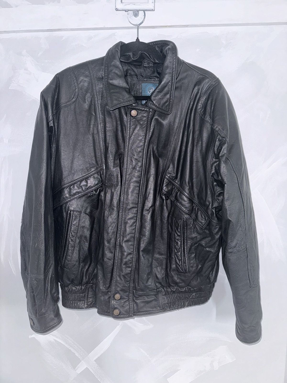 Genuine Leather × Vintage Protocol Leather Biker Jacket Cropped Avant Garde Size US L / EU 52-54 / 3 - 1 Thumbnail