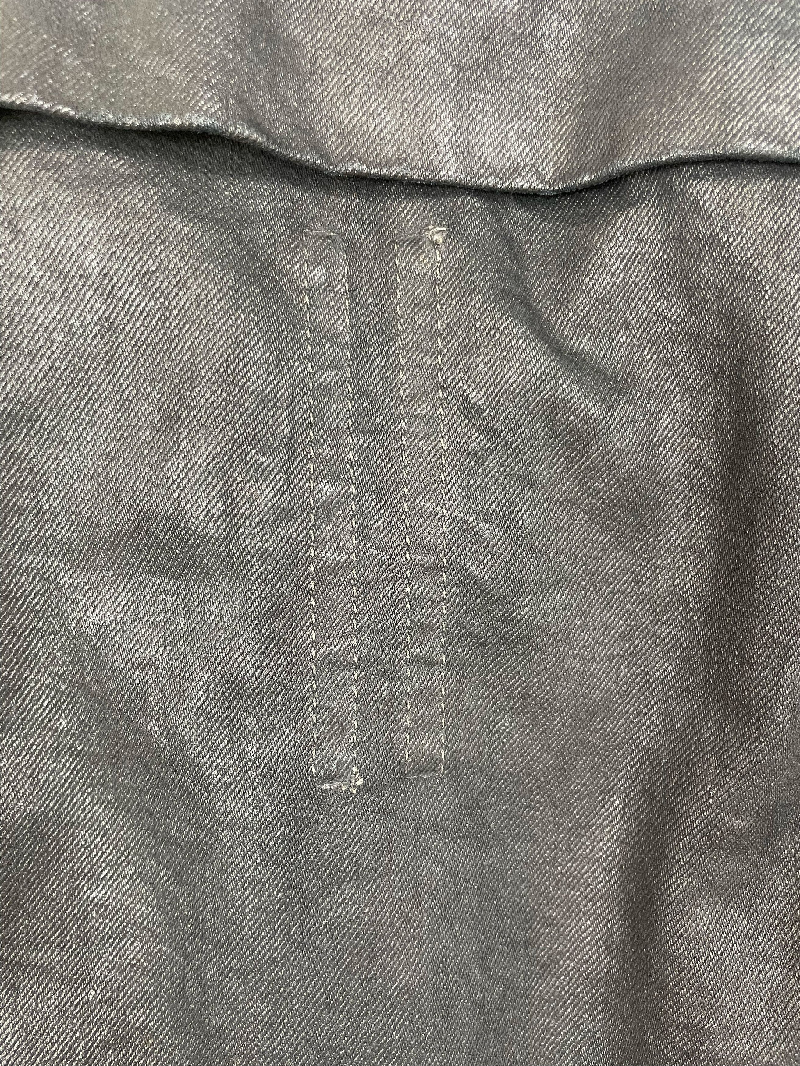 Rick Owens Drkshdw HYBRID SLAVE JACKET LAMB LEATHER / WAXED DENIM Size US M / EU 48-50 / 2 - 4 Thumbnail