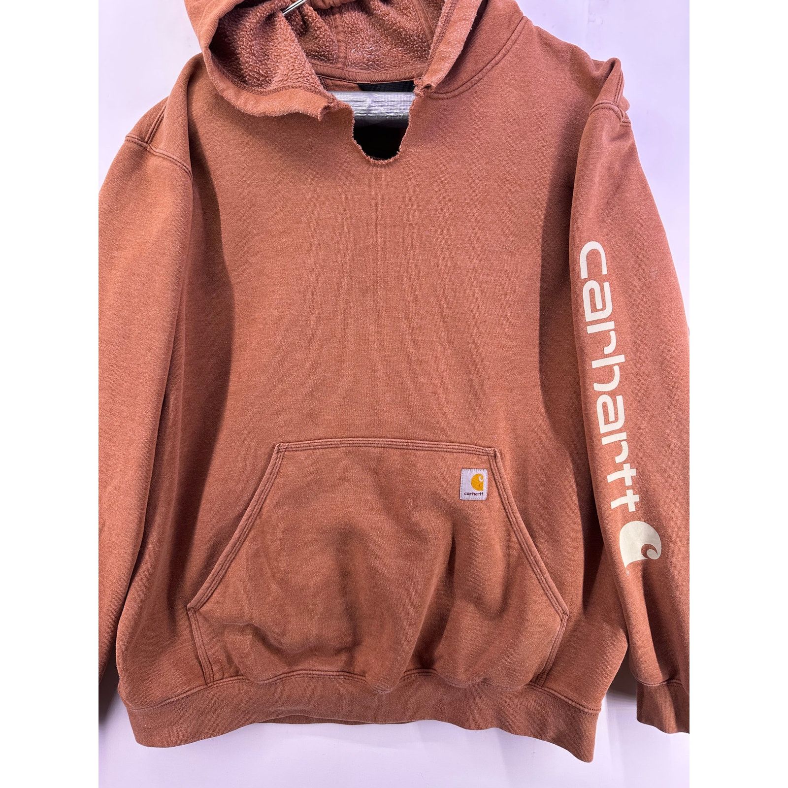Carhartt Burnt Orange Carhartt Hoodie XL Loose Fit Size US XL / EU 56 / 4 - 4 Thumbnail
