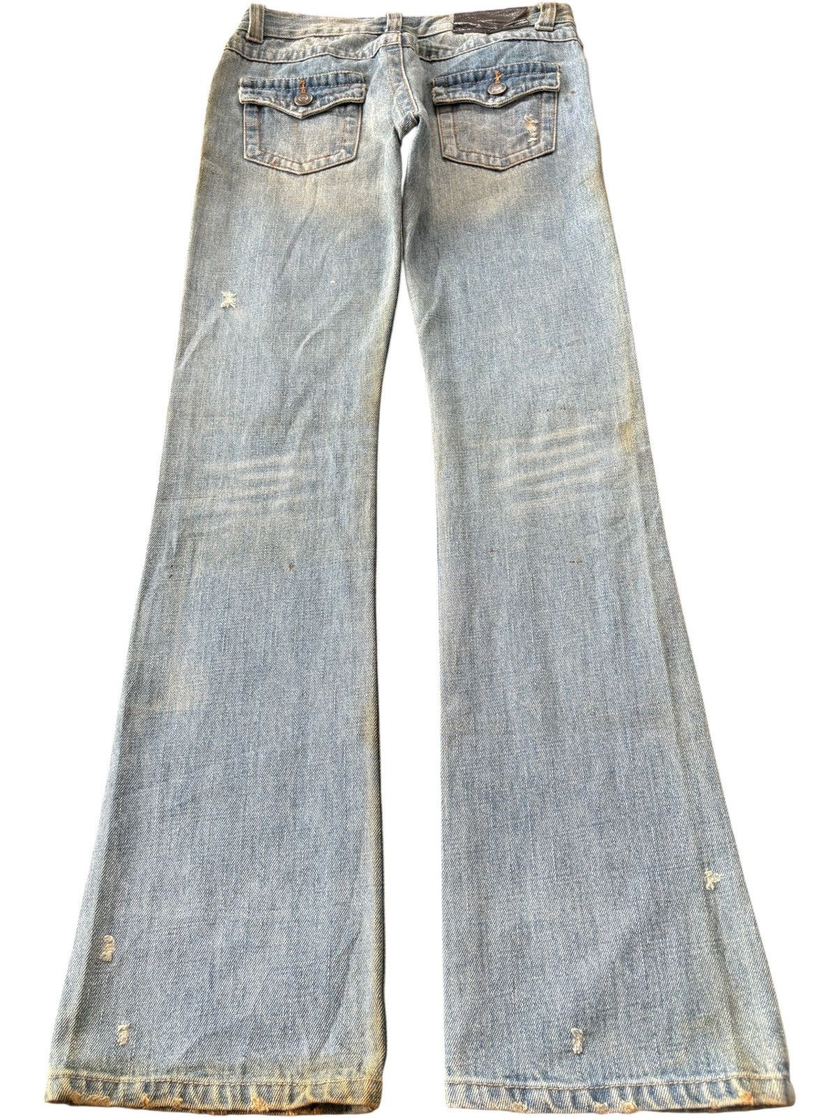 Hysteric Glamour Vintage Y2K Japanese Brand Distressed Flare Jeans Size 29" - 2 Thumbnail