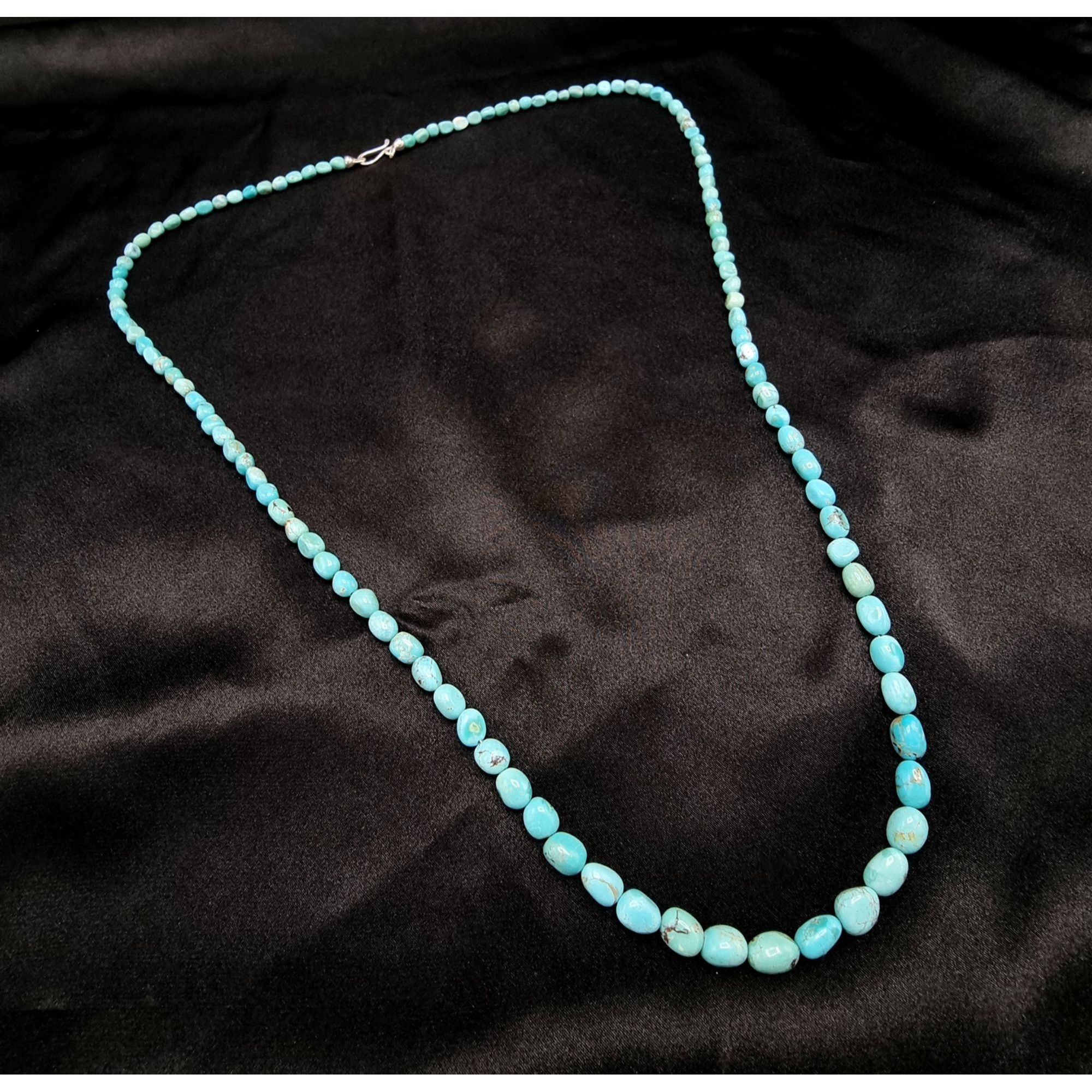 Vintage Jay King 925 Sterling Silver Genuine Turquoise Beaded Long N Size ONE SIZE - 2 Thumbnail