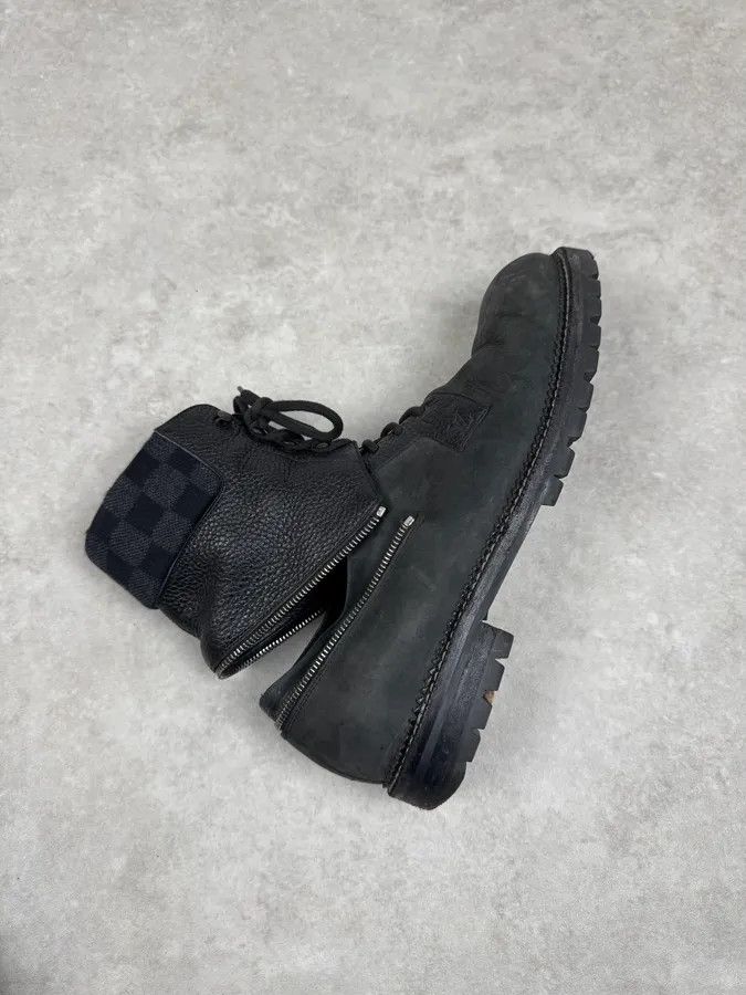 Louis Vuitton Louis Vuitton Monogrammed Detachable High Black Leather Combat Boots Size US 11.5 / EU 44-45 - 3 Thumbnail