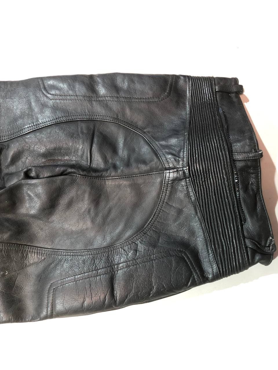 Genuine Leather Vintage Rare Biker Moto Leather Pants Vintage Size US 26 / EU 42 - 9 Thumbnail