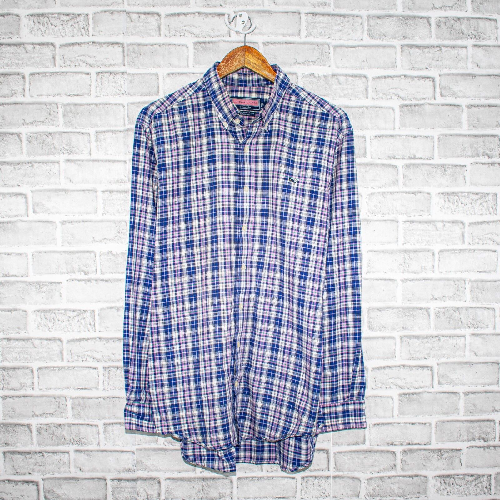 Vineyard Vines Vineyard Vines Slim Fit Button Down Whale Shirt Blue Purple Size US L / EU 52-54 / 3 - 1 Thumbnail