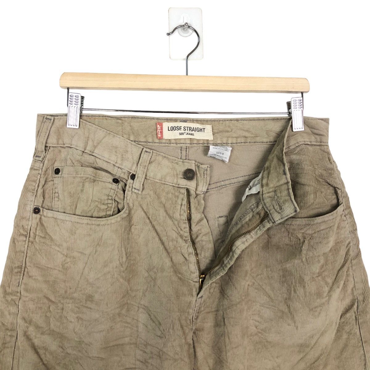 Levi's VINTAGE CORDUROY PANTS LEVI’S LOOSE STRAIGHT 569 JEANS Size US 31 - 8 Thumbnail