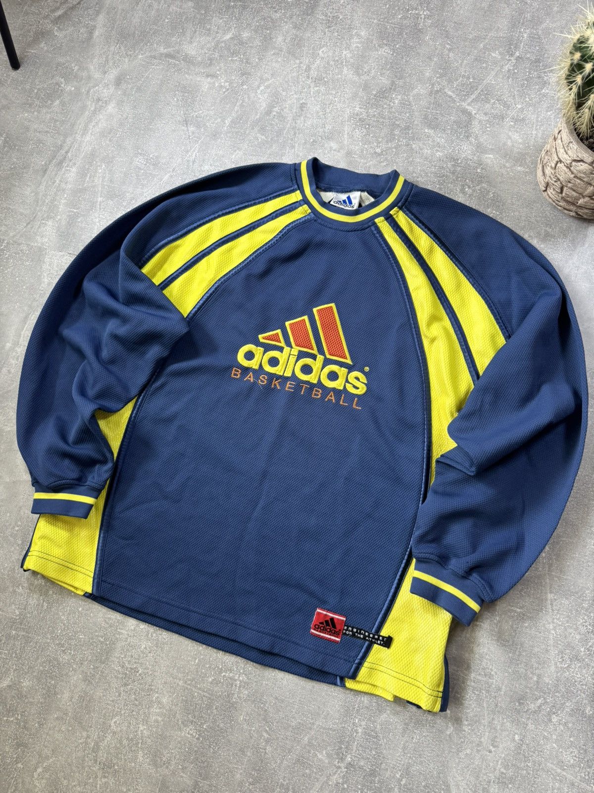 Vintage Vintage 90s Adidas Basketball Sport Sweatshirt Ledare Size US XL / EU 56 / 4 - 3 Thumbnail