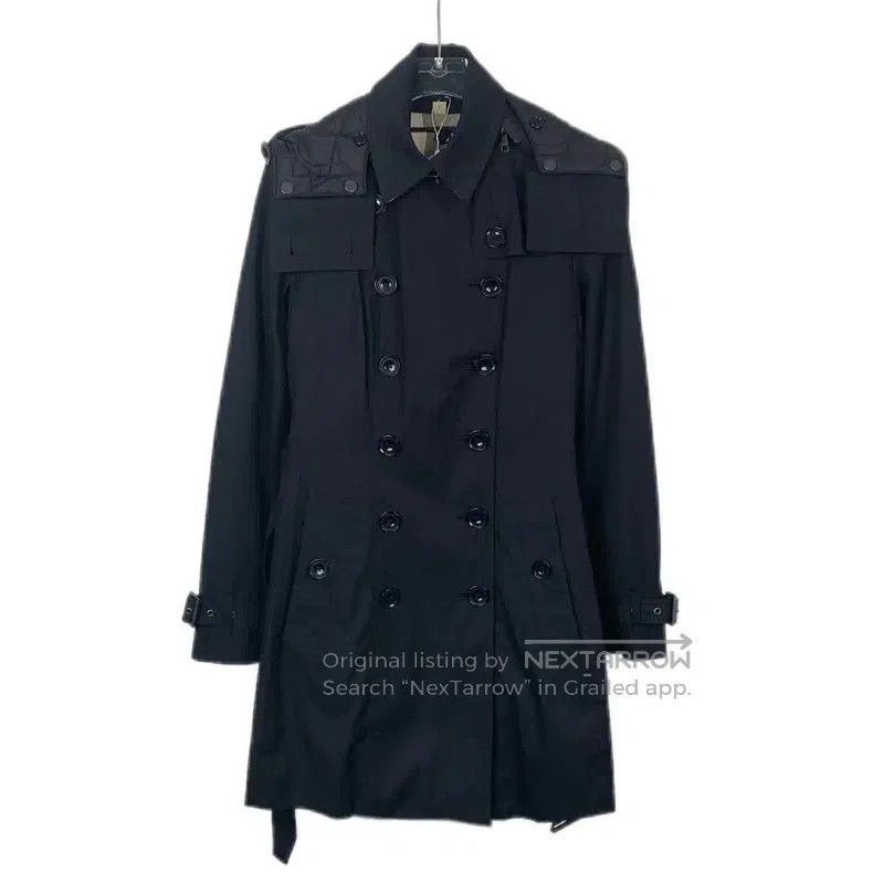 Burberry Burberry Black Cotton Women's Trench Coat. Size S / US 4 / IT 40 - 1 Thumbnail