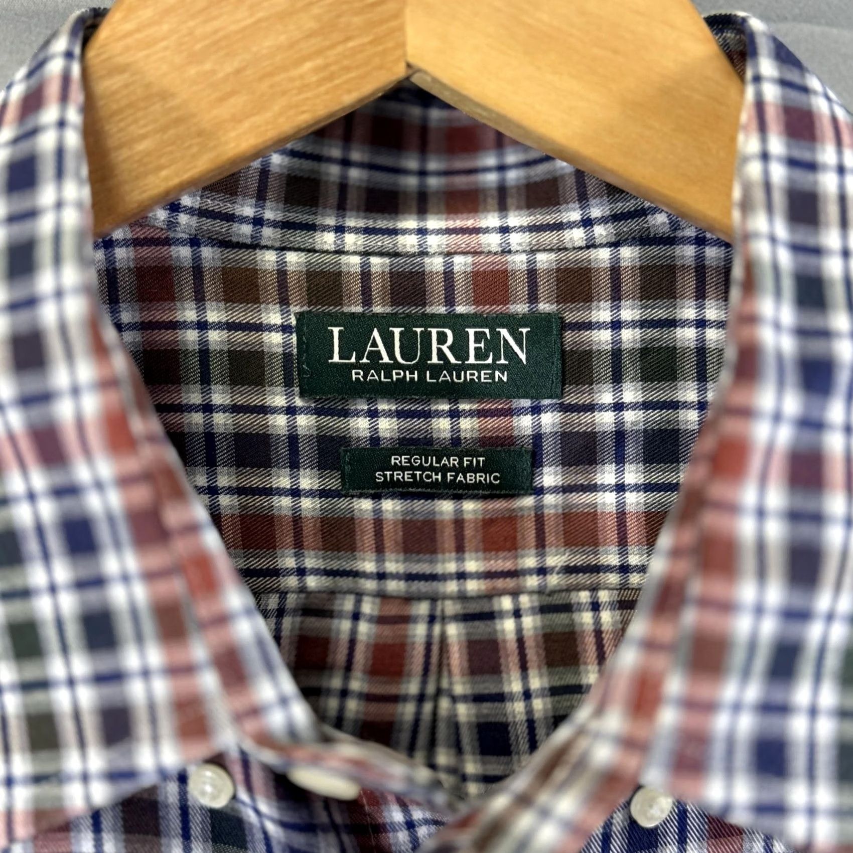 Ralph Lauren VINTAGE? No. Lauren Ralph Lauren Shirt Mens Large Plaid Button Down Long Sleeve Stretch Size US M / EU 48-50 / 2 - 5 Thumbnail