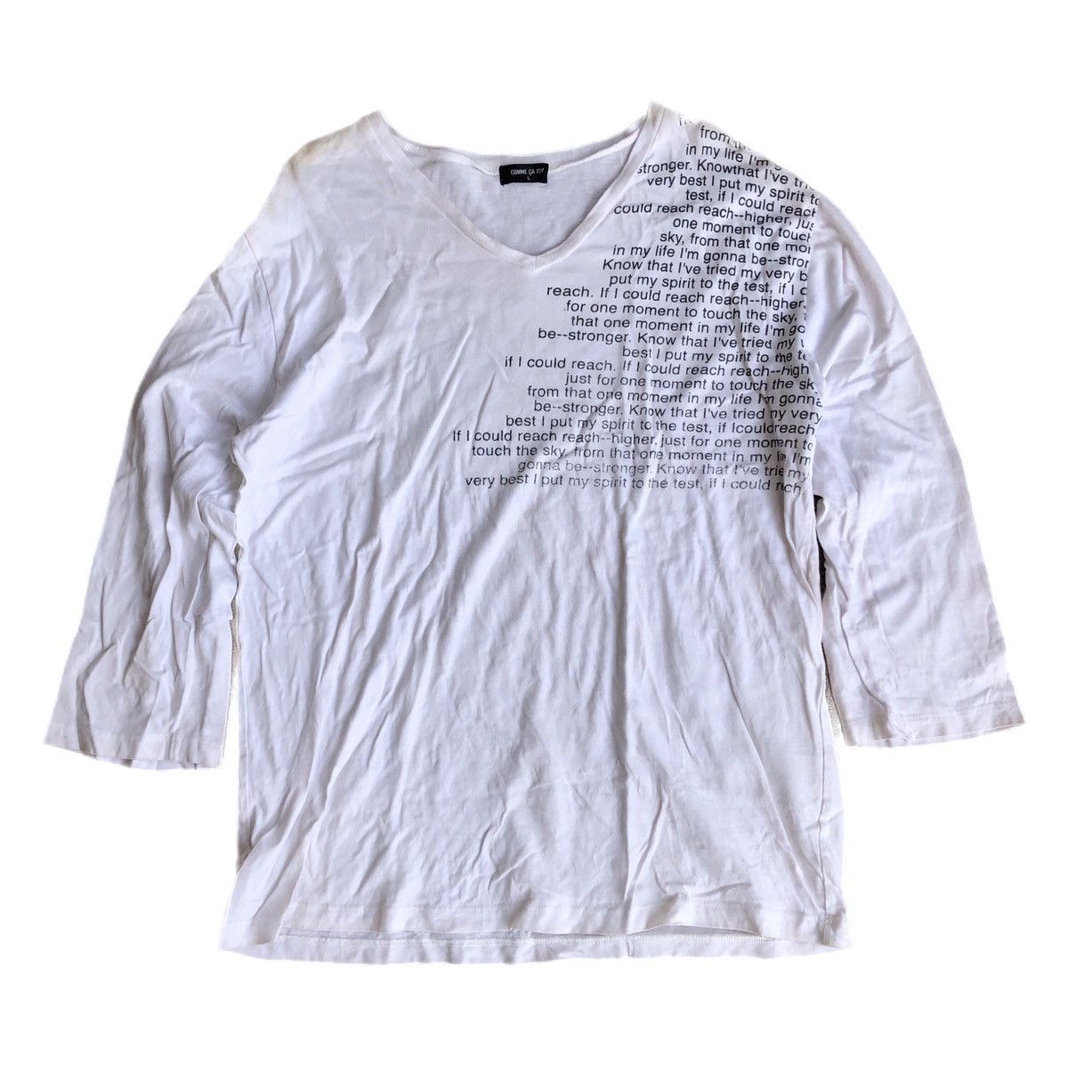 Japanese Brand Comme ca ism poem longsleeve Size US L / EU 52-54 / 3 - 1 Thumbnail