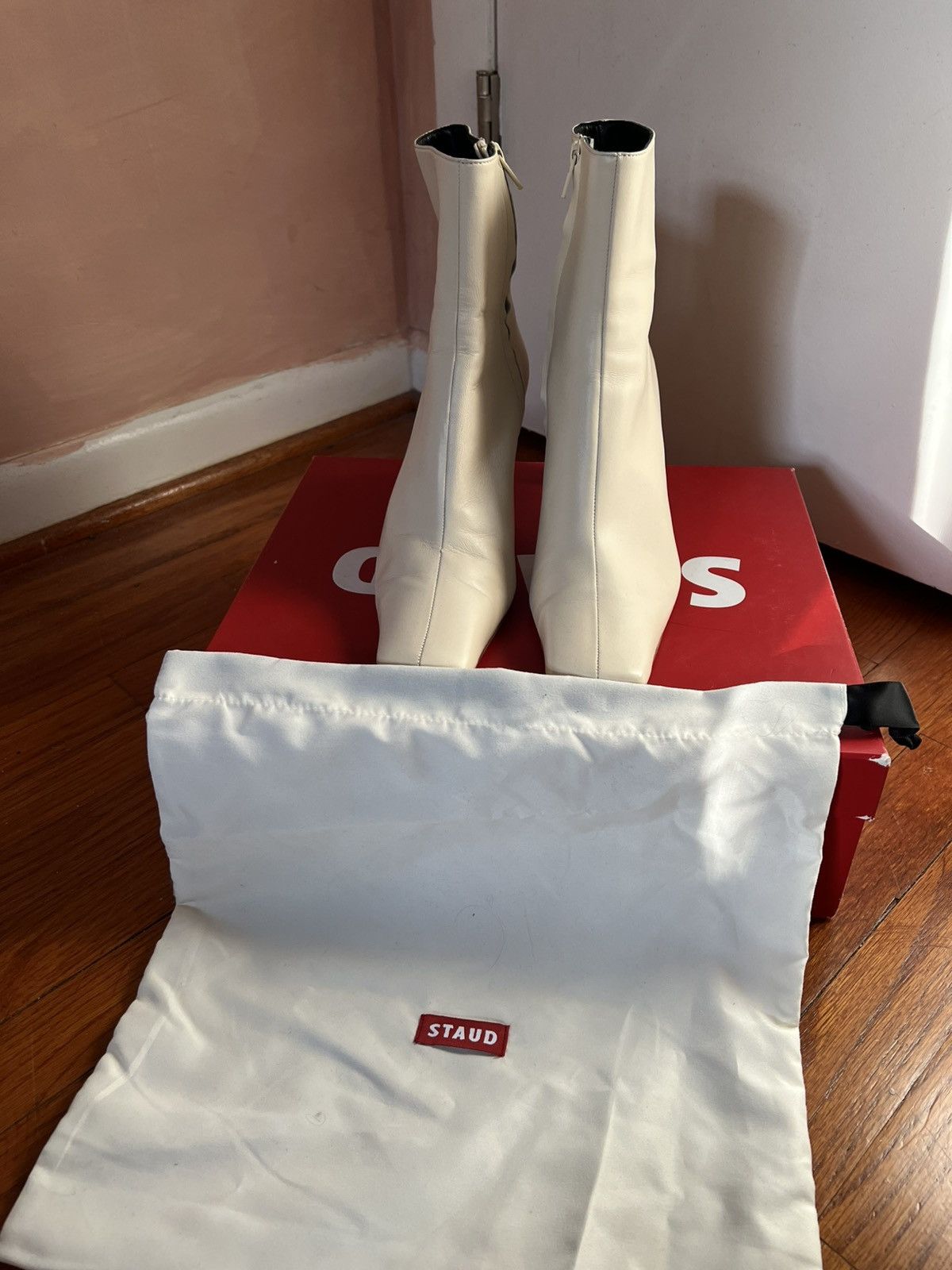 Staud Staud white heeled boots Size US 10 / IT 40 - 2 Thumbnail