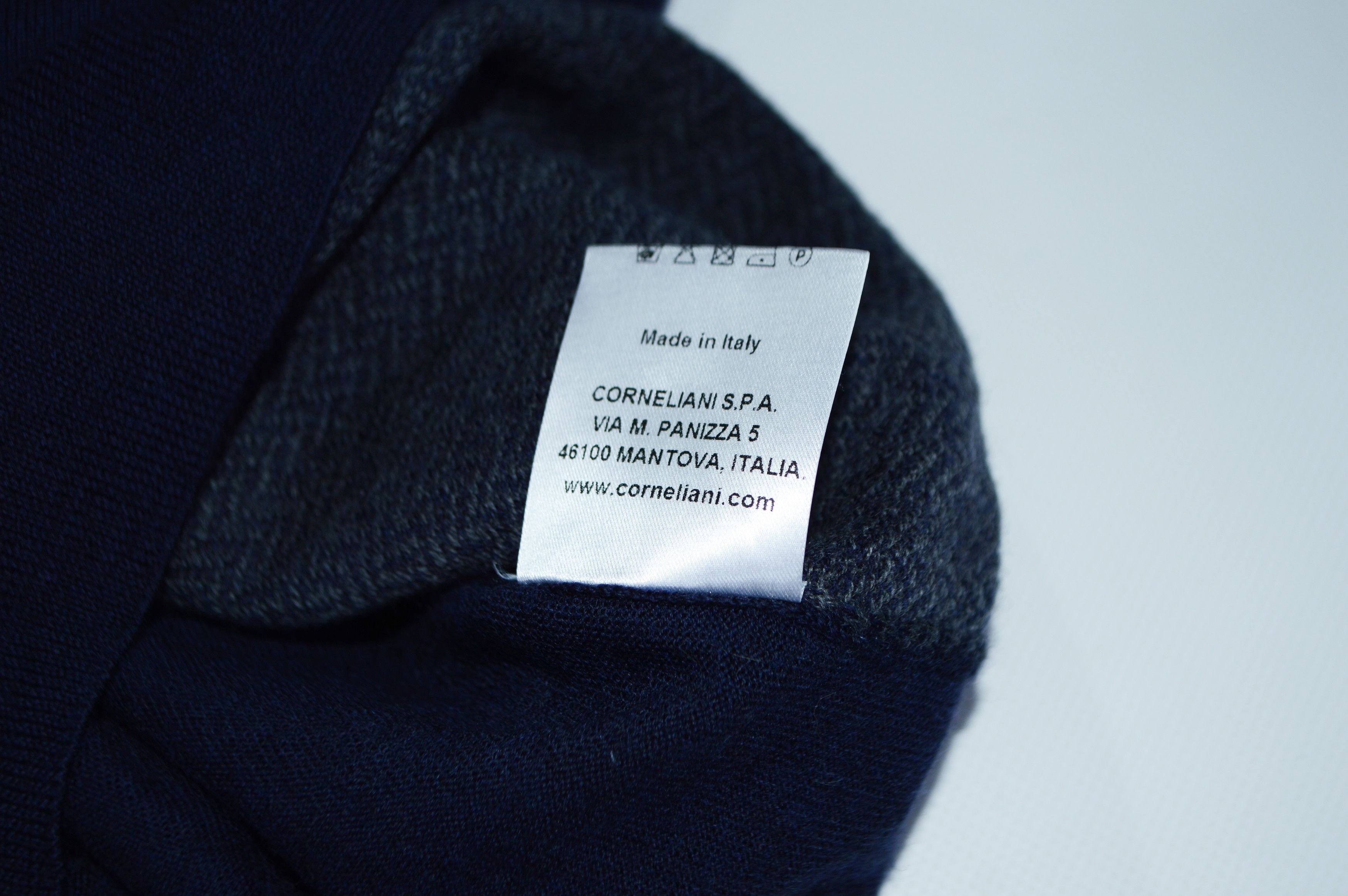 Corneliani Corneliani Herringbone Blue Wool V-Neck Jumper Sweater Size US XL / EU 56 / 4 - 8 Thumbnail