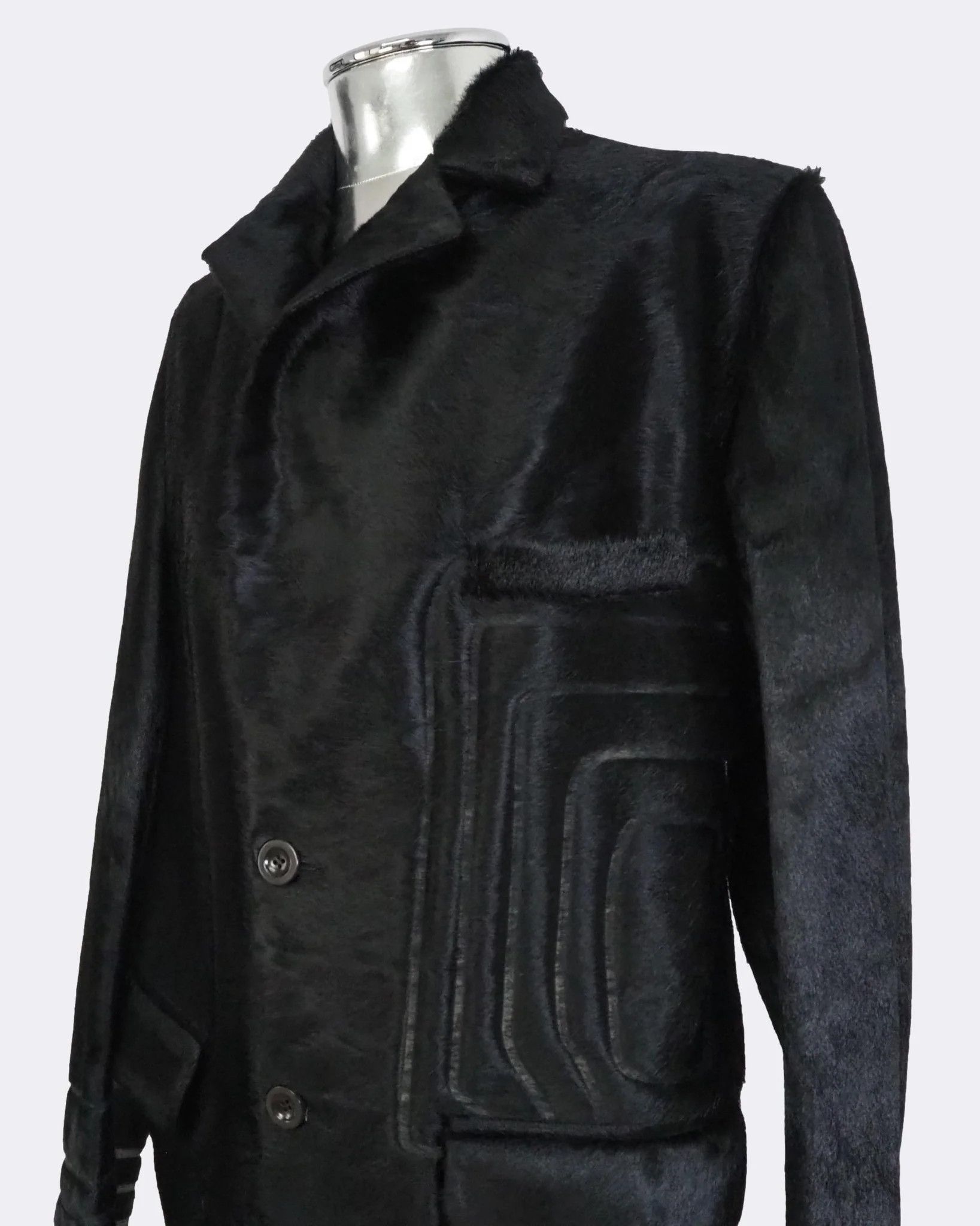 Eternal Men's Exté Laser-cut Calf Hair Leather Jacket $2320 Size US L / EU 52-54 / 3 - 8 Thumbnail