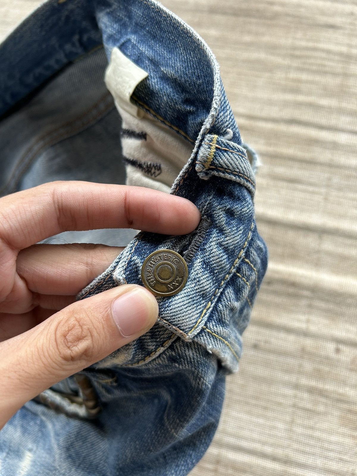 Hysteric Glamour × Japanese Brand Vtg HYSTERIC GLAMOUR XXX Selvedge Distressed denim RARE☠️ Size US 31 - 21 Thumbnail