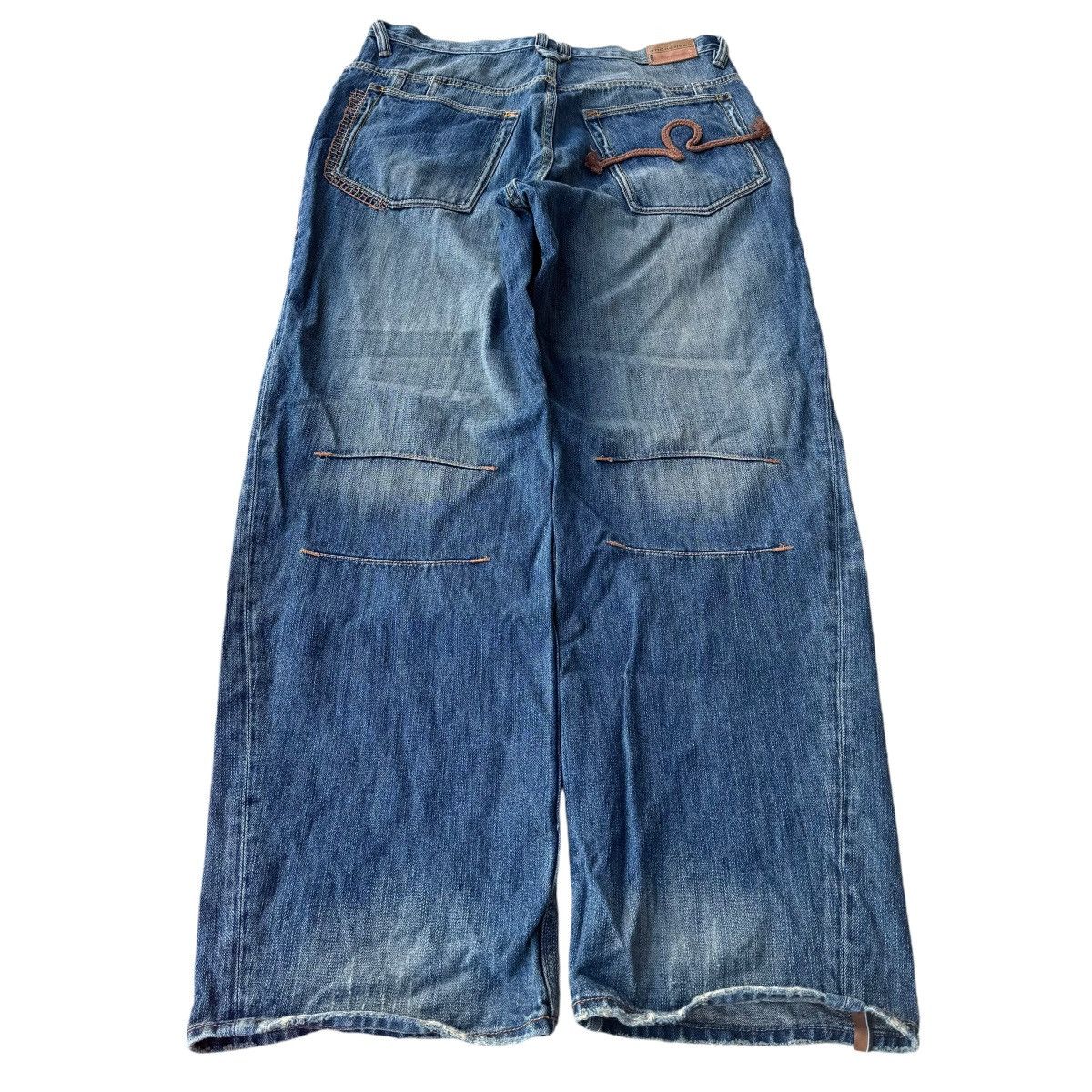 Playboi Carti × Rocawear × Southpole 10” LEG OPENING VINTAGE ROCAWEAR BAGGY EMBROIDERED JEANS Y2K Size US 36 / EU 52 - 7 Thumbnail