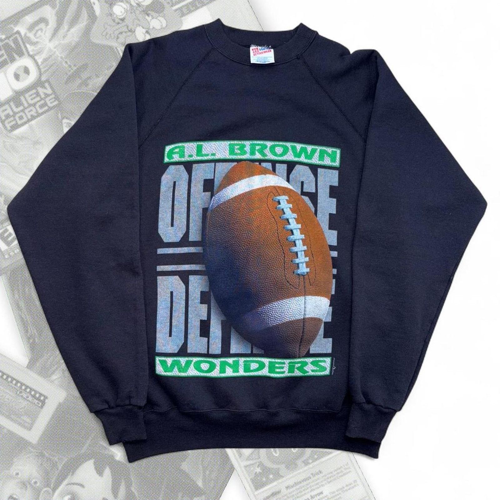 & Other Stories Black Vintage 90’s University Football Graphic Crewneck Size US XL / EU 56 / 4 - 5 Thumbnail