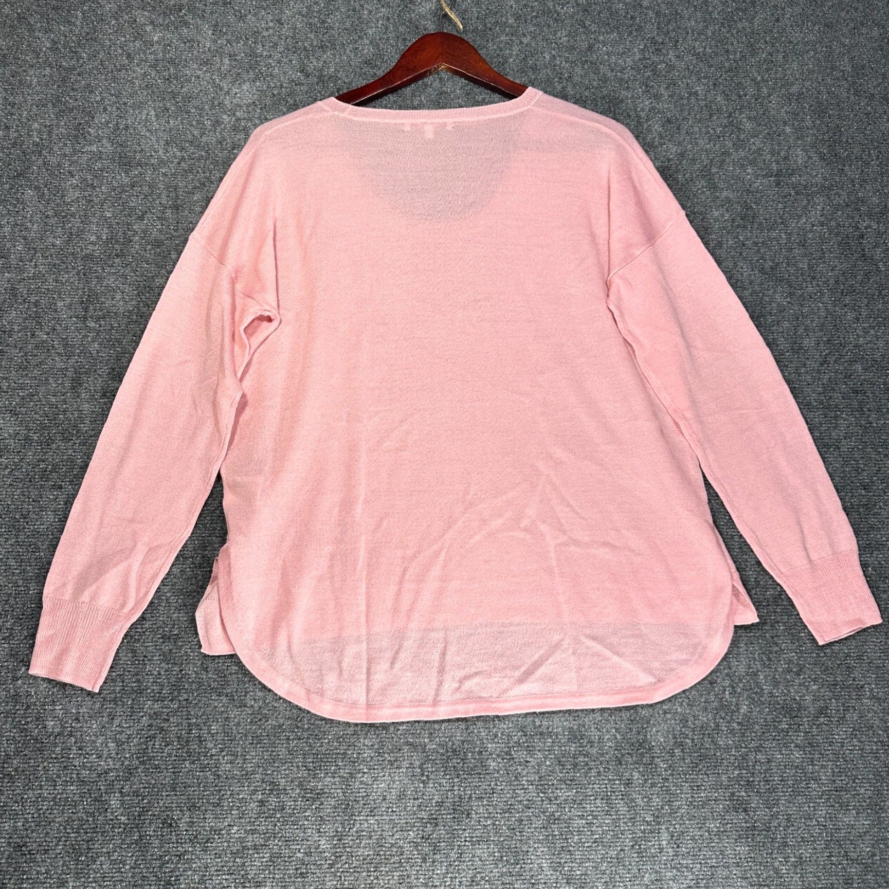 Madewell Madewell Sweater Womens Small Pink Merino Wool Blend Round Neck Long Sleeve Ribbed Cuffs_split hem_ Pullover Modern Classic 2020s Size S / US 4 / IT 40 - 7 Thumbnail