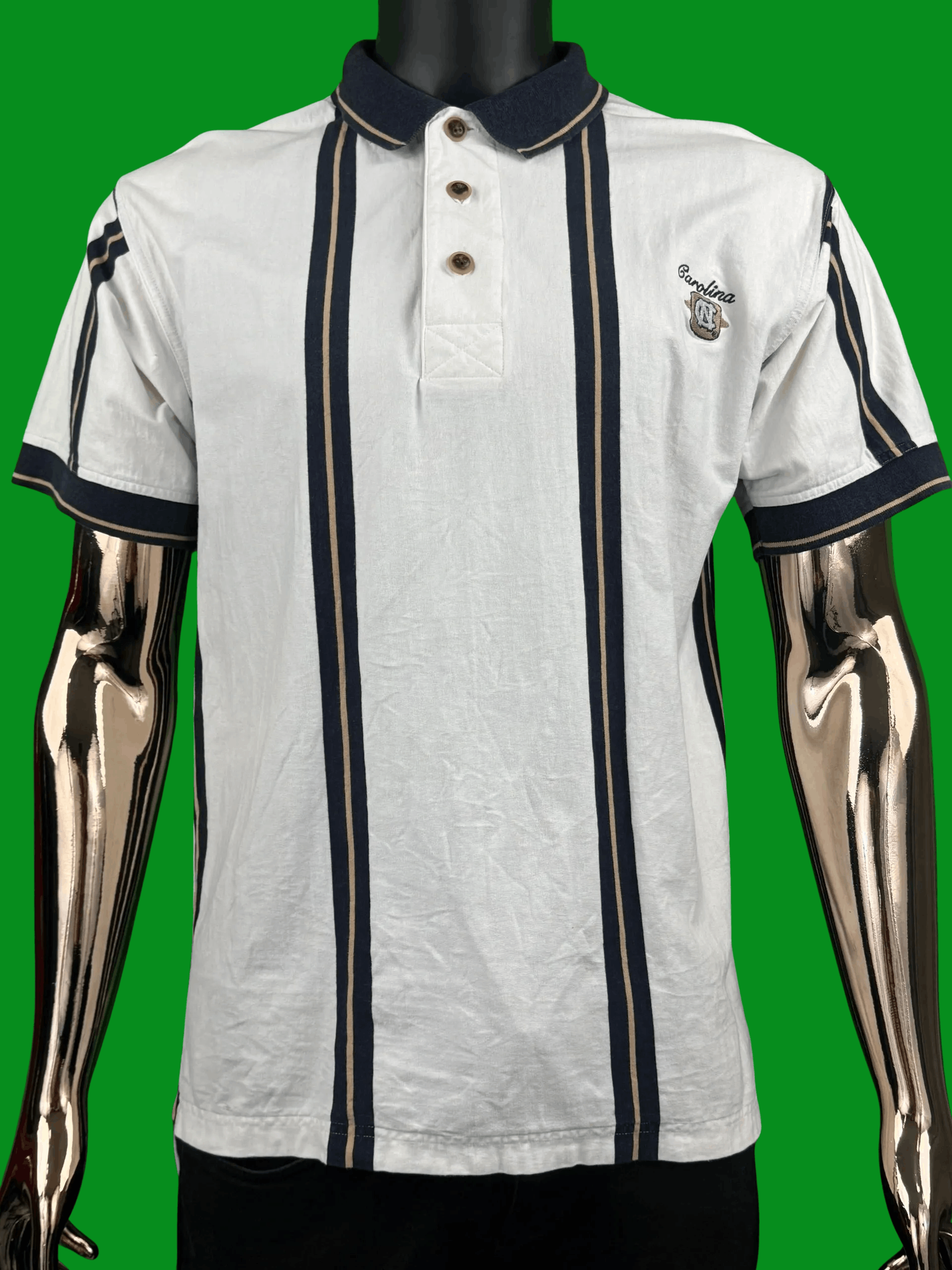 J. America VTG J. America North Carolina Tar Heels Striped Polo Crest Size US M / EU 48-50 / 2 - 2 Thumbnail