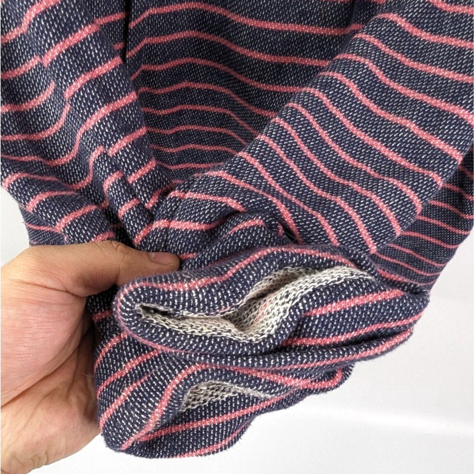 Joie JOIE Soft Knit Sweatshirt V-Neck Pullover Stripe Women's L Shirt Knitted Multicolor Knit Sweater Size L / US 10 / IT 46 - 4 Thumbnail