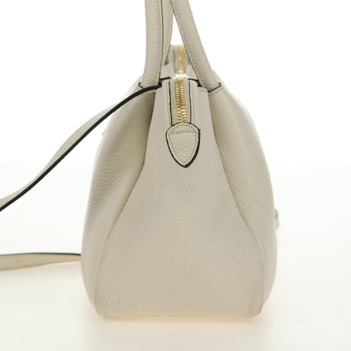 Prada Prada Vitello Leather Handbag Cream Size ONE SIZE - 3 Thumbnail