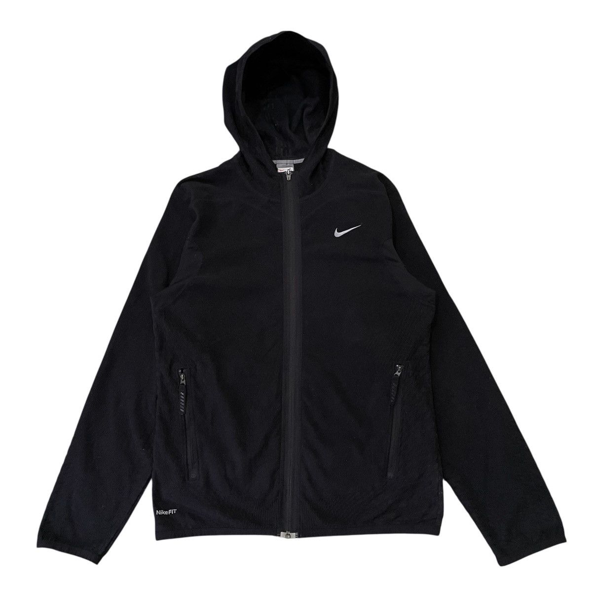 Nike Vintage Y2K Nike FIT Therma Fleece Hoodie Techwear Black Size US S / EU 44-46 / 1 - 1 Thumbnail