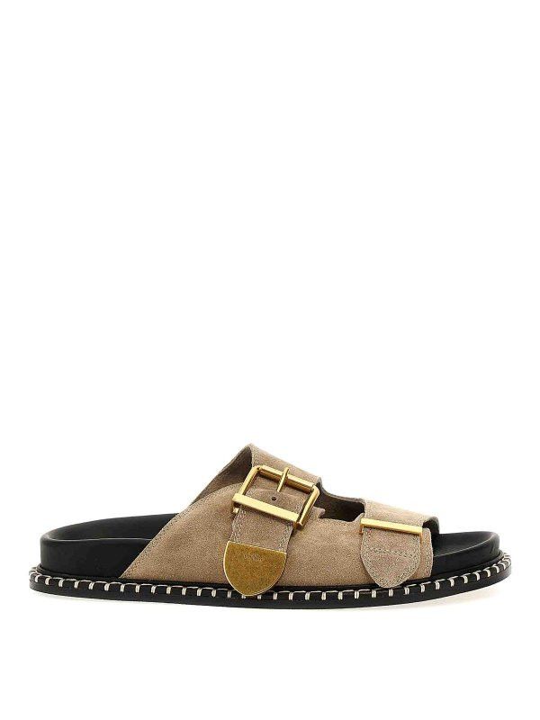 o1loc1c0425 Rebecca Slides in Dark Beige