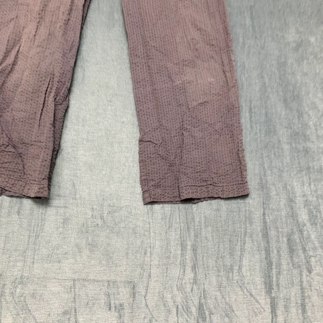 Uniqlo Uniqlo Lounge Pants Womens Small Purple Textured Cotton Straight Leg Streetwear Size 28" / US 6 / IT 42 - 2 Thumbnail