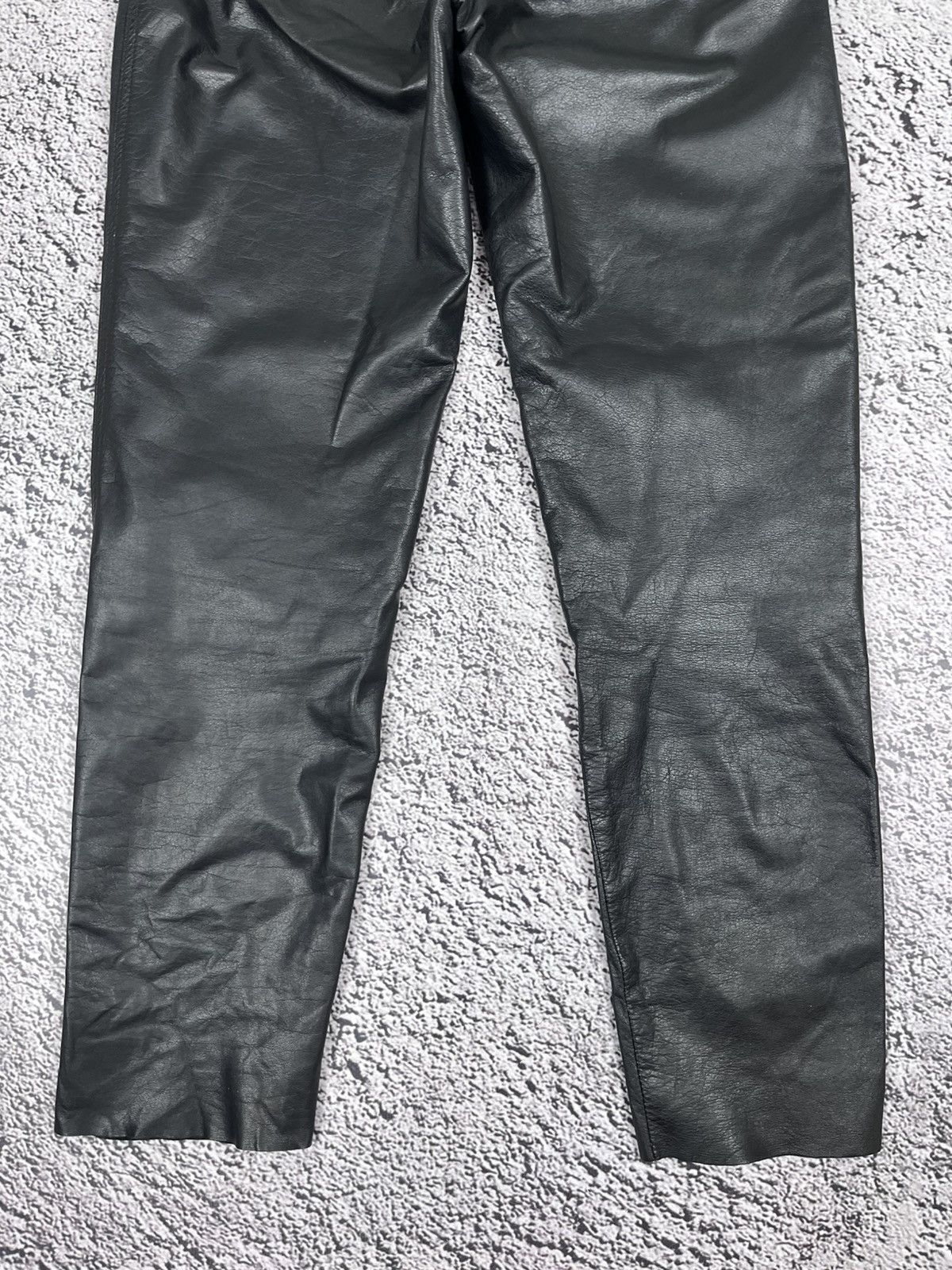 Leather Vintage Leather Biker Gothic Pants AvantGarde Moto size 26 Size 26" / US 2 / IT 38 - 6 Thumbnail