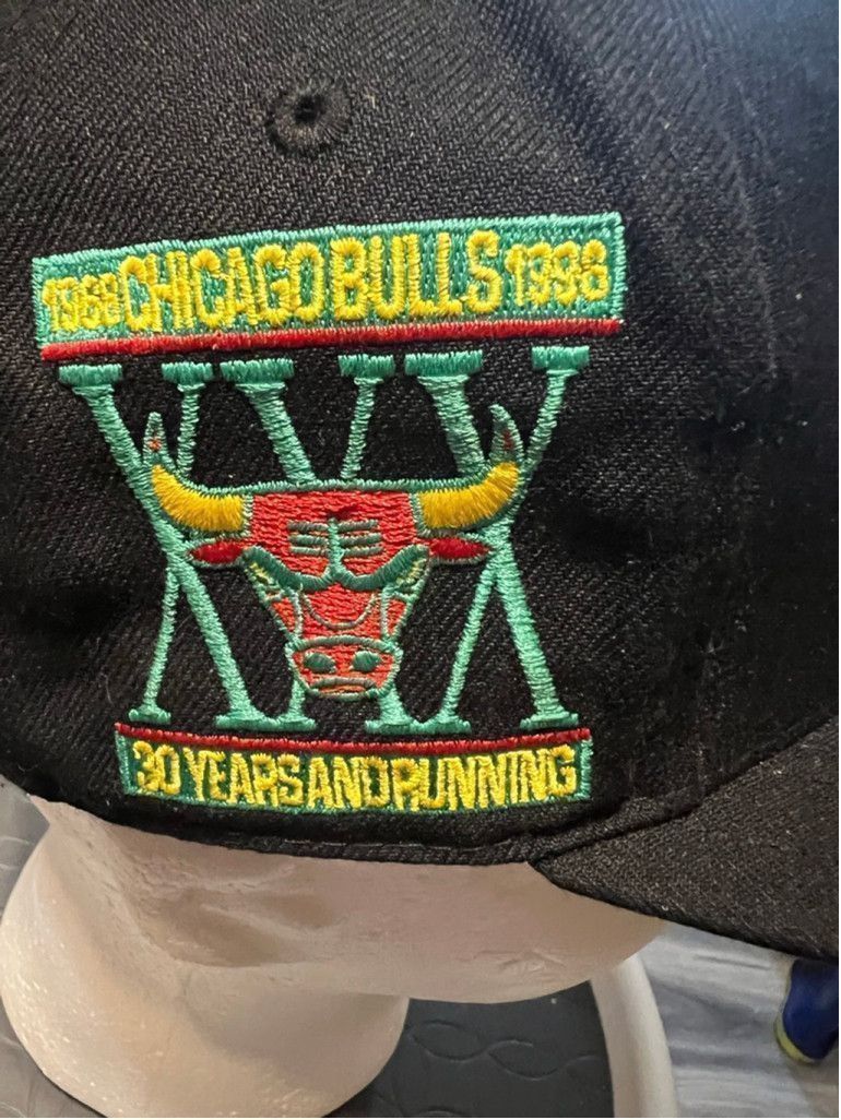 Mitchell & Ness Chicago Bulls 1998 Fitted Hat Black/Green Size 7 1/8 Size 30 - 6 Thumbnail