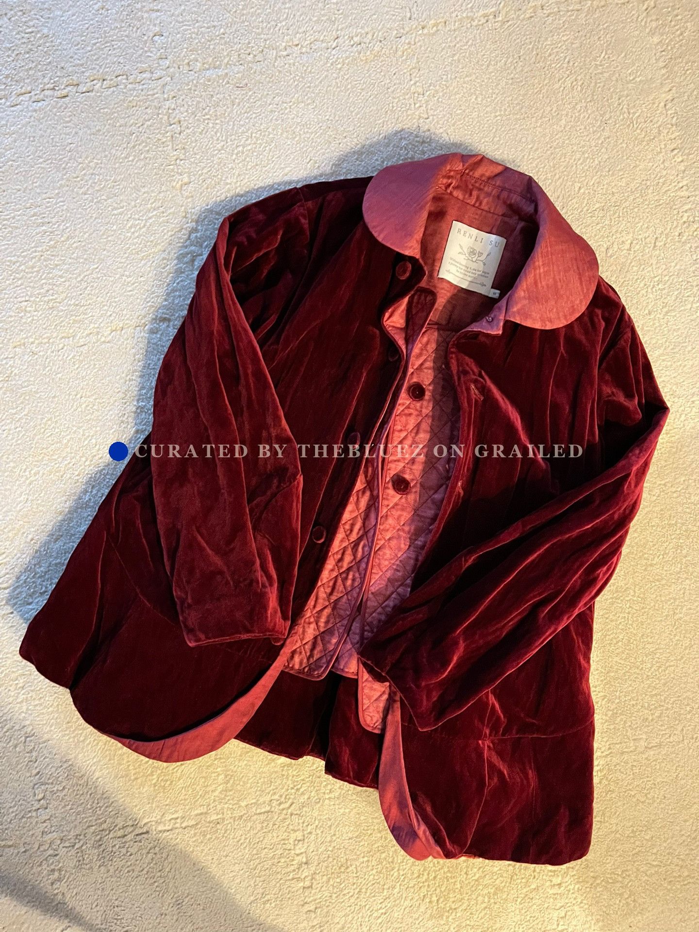 Renli Su Renlisu Red Velvet Double-Layer Vest Coat Size M / US 6-8 / IT 42-44 - 1 Thumbnail