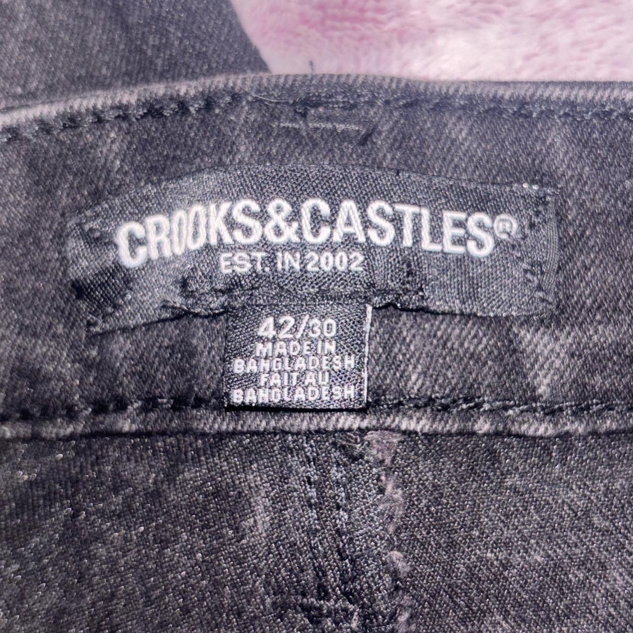 Crooks & Castles Straight Leg Baggy Embroidered Jeans Size US 42 / EU 58 - 4 Thumbnail