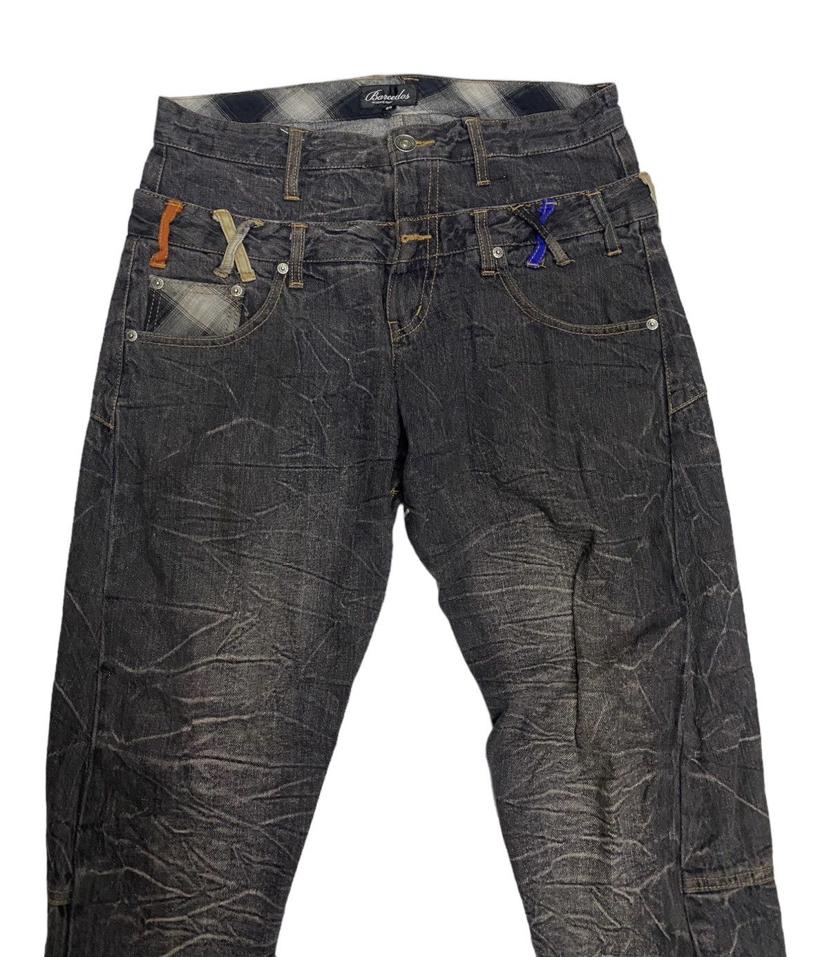 Hysteric Glamour × If Six Was Nine × Kapital SICK🔥DOUBLE WAIST BARCEDOS RUSTY DISTRESSED DENIM JEANS Size US 32 / EU 48 - 5 Thumbnail