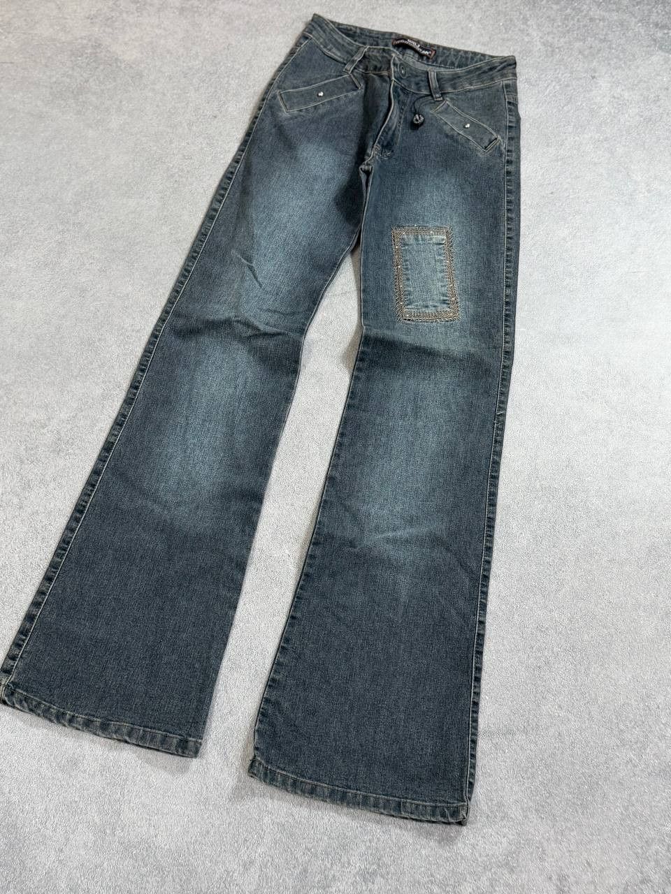 Japanese Brand vtg junya watanabe style avant-garde flared denim jeans Size 28" / US 6 / IT 42 - 3 Thumbnail