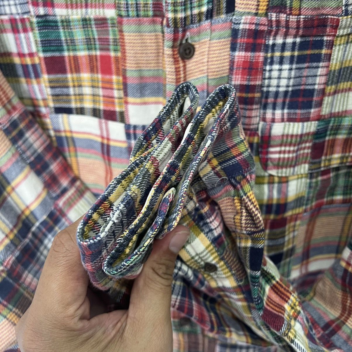 Designer × Eddie Bauer × Flannel Vintage Eddie Bauer Patchwork Inspired Kapital Shirt Size US L / EU 52-54 / 3 - 3 Thumbnail