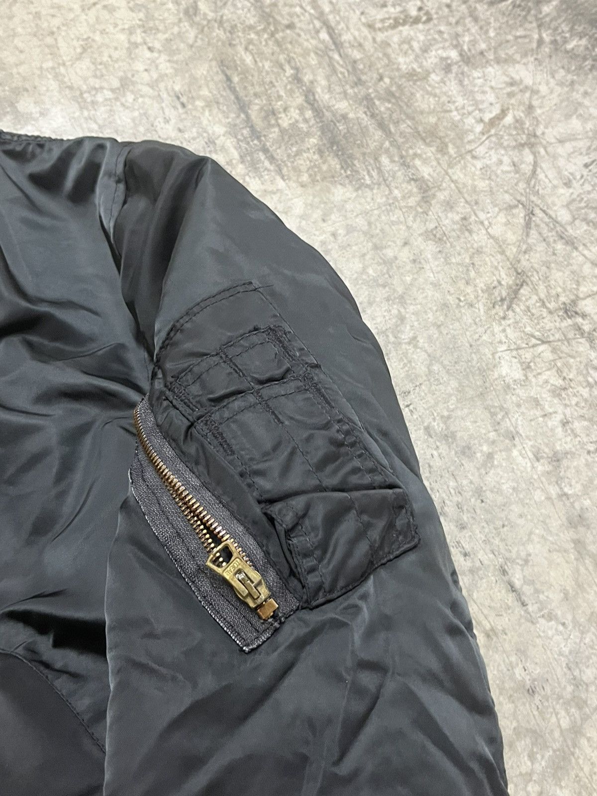 Vintage Vintage MA1 Flight Bomber Jacket camel patch grunge opium Size US L / EU 52-54 / 3 - 10 Thumbnail
