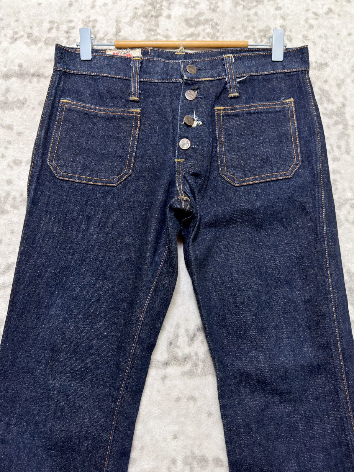Big John Vintage Big John Bell Bottom Flare Patch Bush Pant Denim Size US 29 - 3 Thumbnail