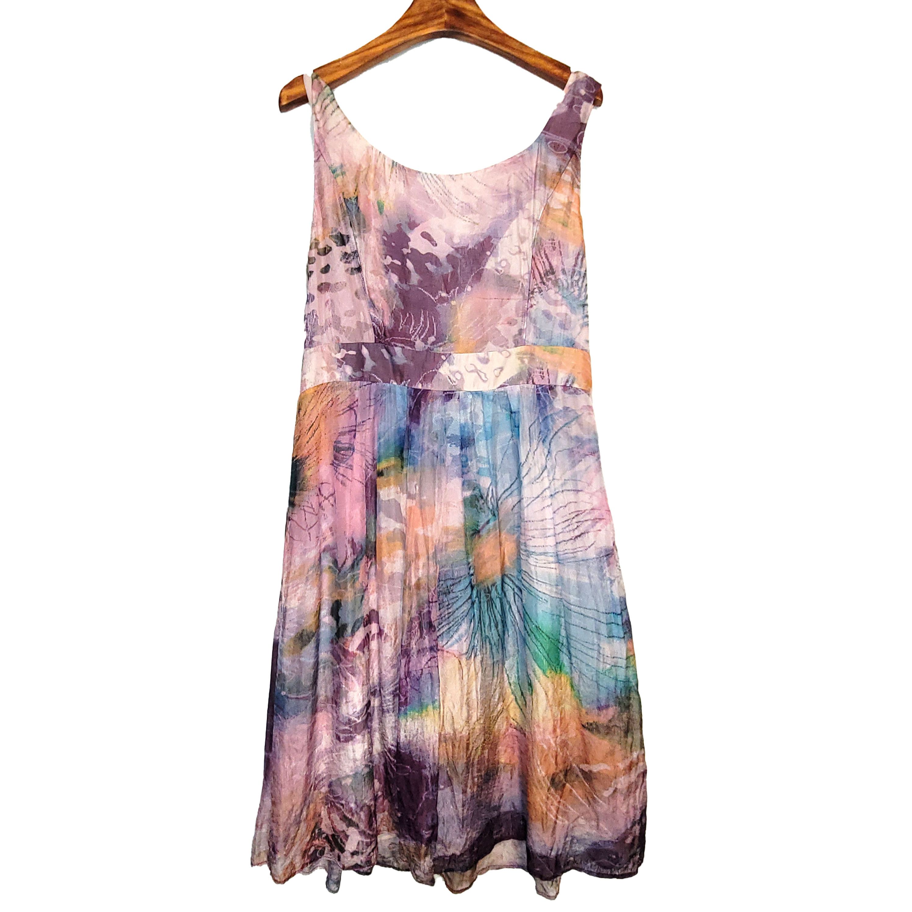 Other Women's Size M 100% Silk Sleeveless A-Line Dress SAA804 Size M / US 6-8 / IT 42-44 - 2 Thumbnail