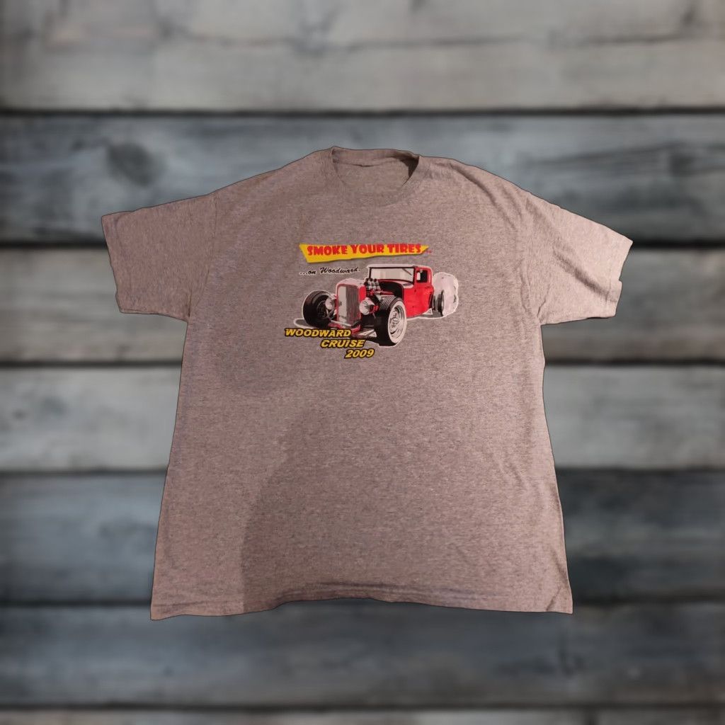 Gildan VINTAGE Dream Cruise T-Shirt Gray 2009 Cars Michigan XL Men Crew Neck Short Sleeve Cotton Gildan Logo Shirt Size US XL / EU 56 / 4 - 1 Thumbnail