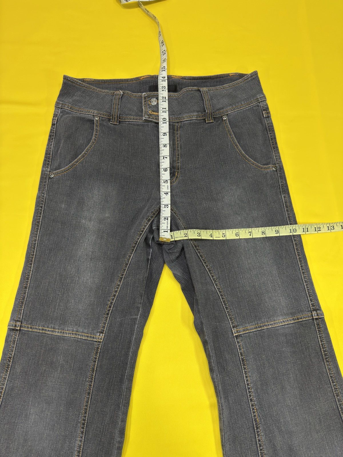 Japanese Brand Smile land X tornado mart style spiral flare jeans Size US 33 - 20 Thumbnail
