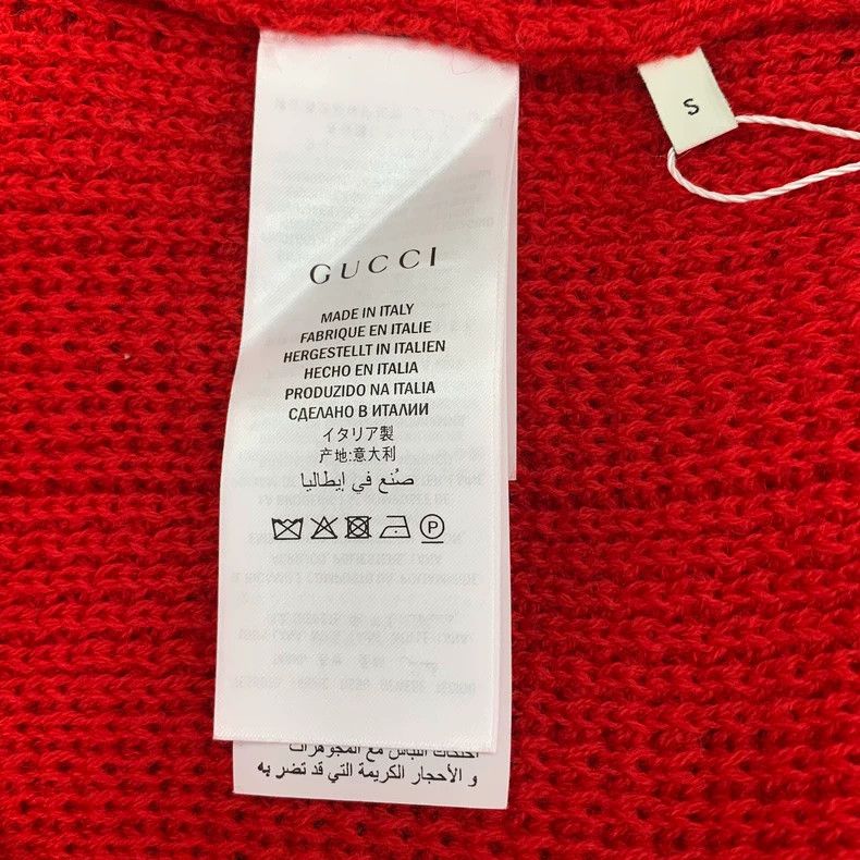 Gucci Gucci Red elephant embroidered V-neck wool knitted cardigan Size US S / EU 44-46 / 1 - 6 Thumbnail