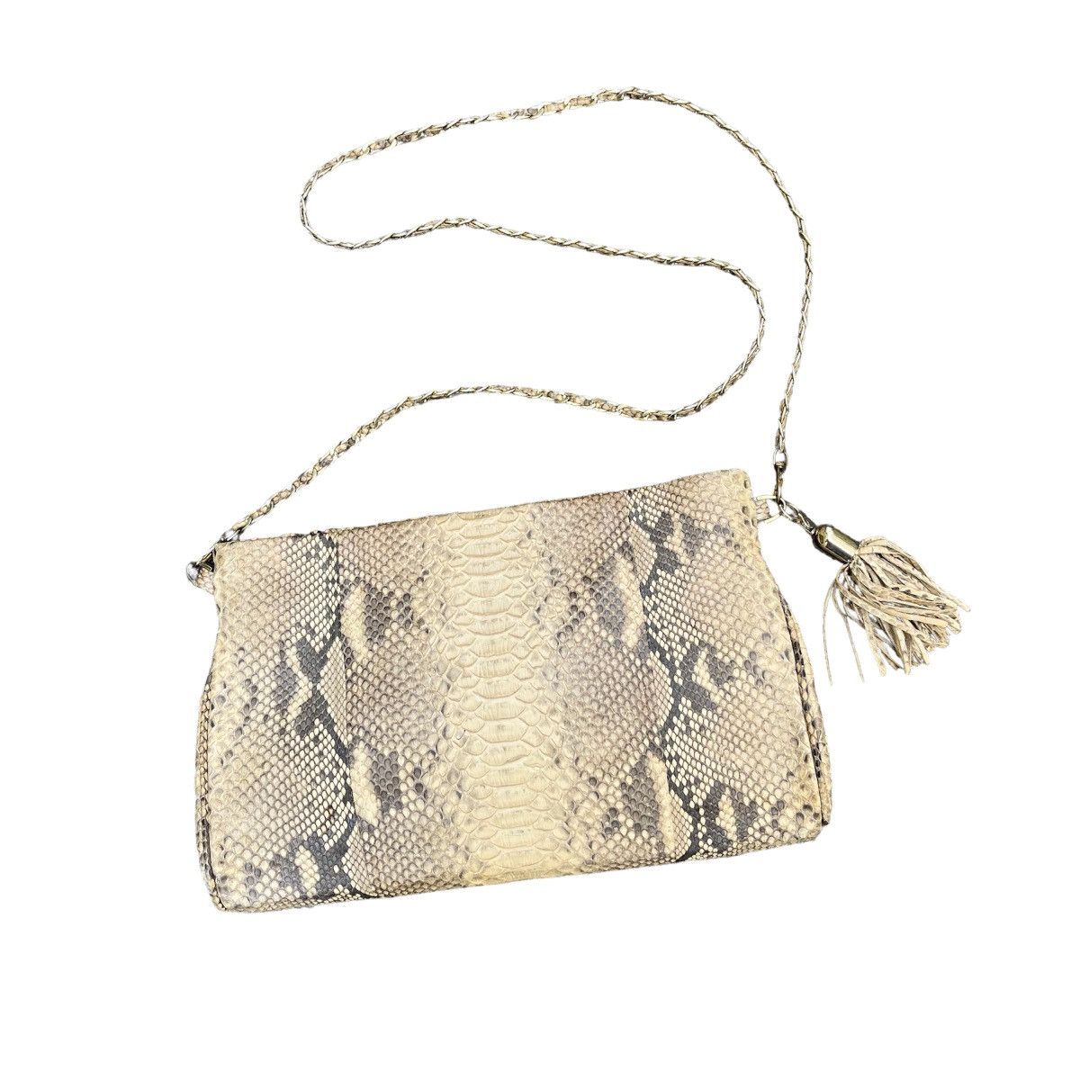 Handmade × If Six Was Nine × Vintage Chain Handbag Snake Skin Python Vintage Shoulder Bag Size ONE SIZE - 2 Thumbnail