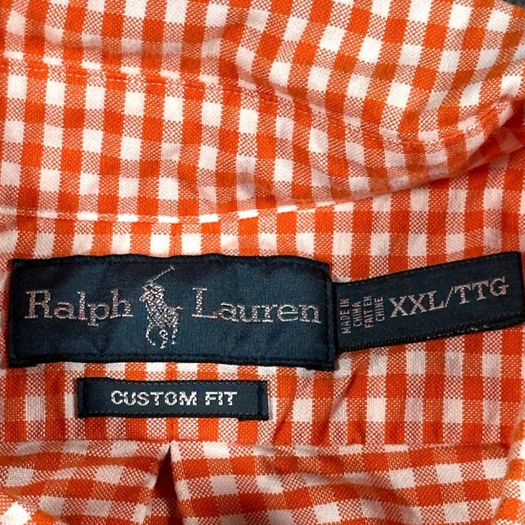 Ralph Lauren VINTAGE Ralph Lauren Shirt Adult 2XL 2XL Orange White Gingham Check 90s Preppy Button-Down Collar Mens Size US XXL / EU 58 / 5 - 5 Thumbnail