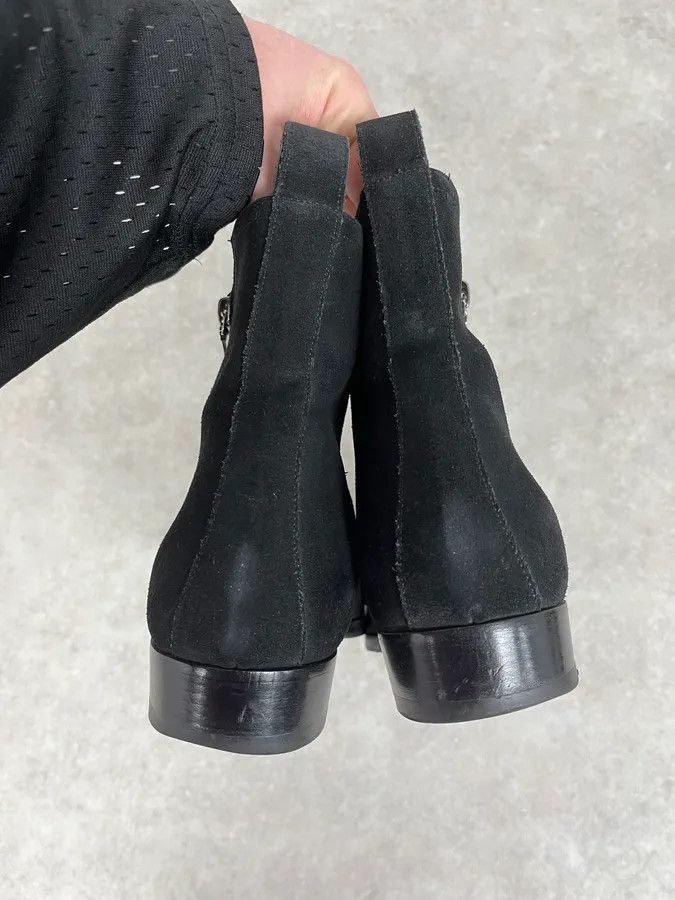 Saint Laurent Paris 2000s Yves Saint Laurent Black Suede Leather Boots Size US 9 / EU 42 - 6 Thumbnail