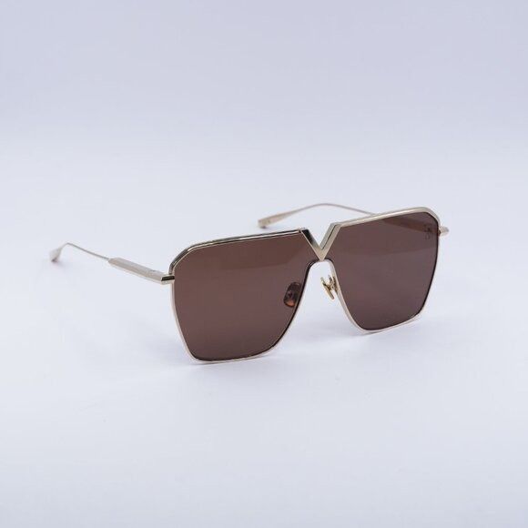 Valentino Valentino V-GOLDSHIELD VLS-137B Sunglasses Light Gold Shield Size ONE SIZE - 4 Thumbnail