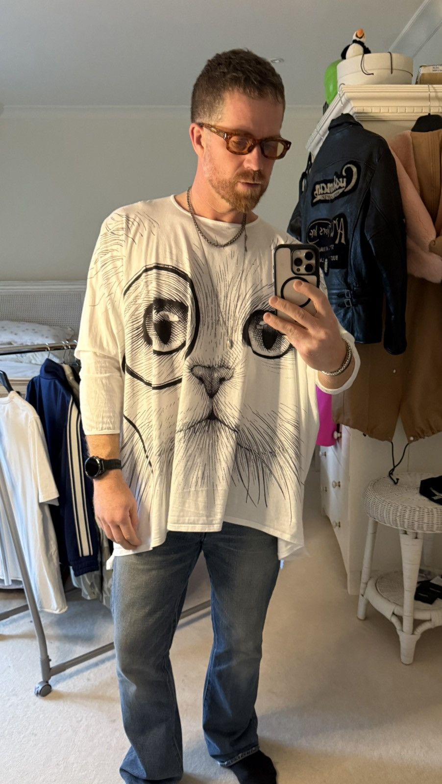 Other Rare Sold Out Rory Dobner cat monocle print tunic t shirt Size US L / EU 52-54 / 3 - 2 Thumbnail