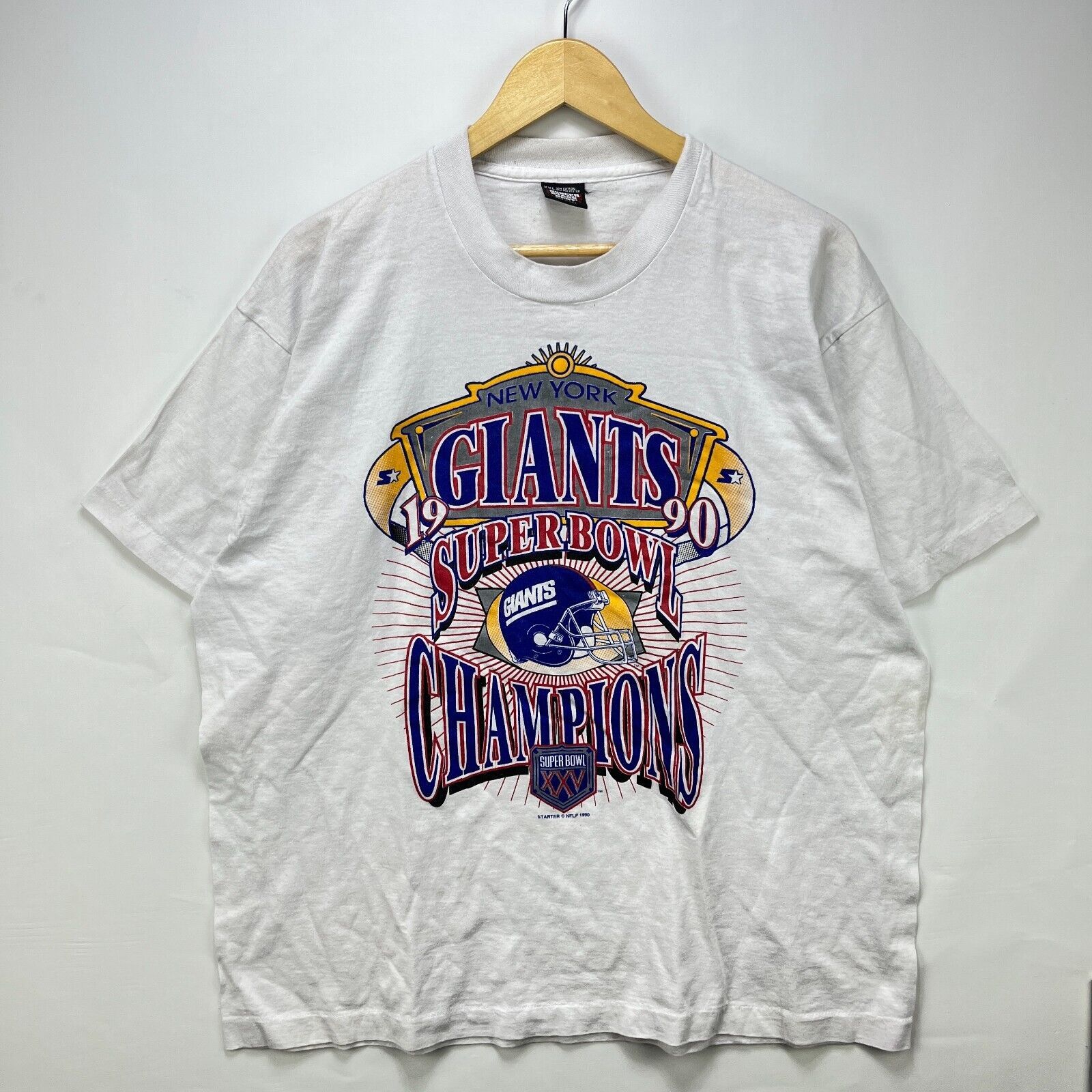 Starter × Vintage Vintage 1990 Starter New York Giants Super BowlShirt 2XL NFL Size US XXL / EU 58 / 5 - 1 Thumbnail