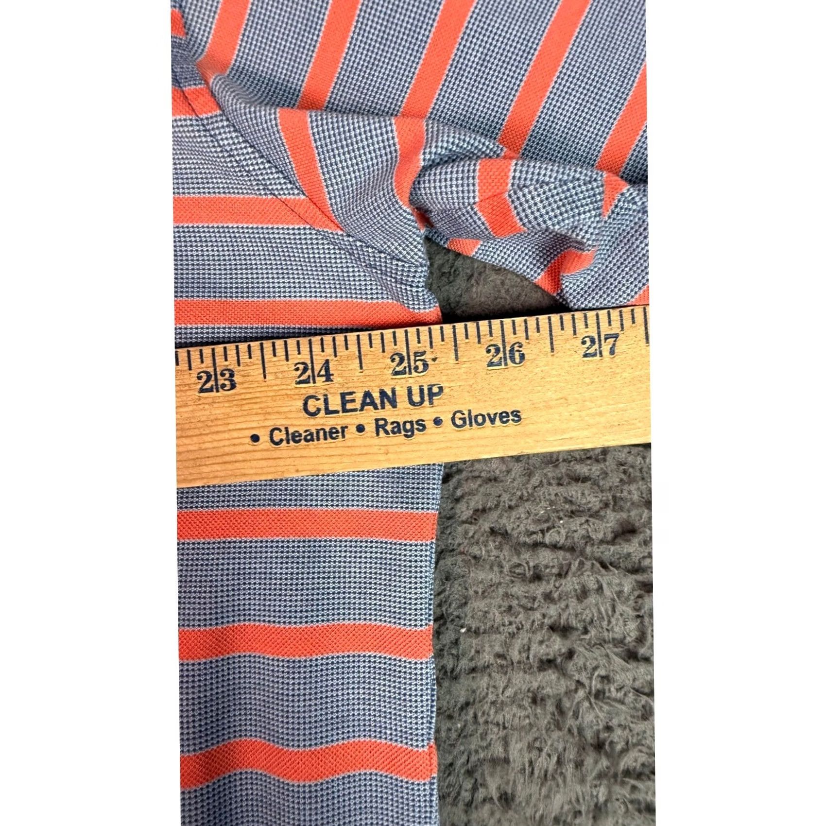 Peter Millar Peter Millar Polo Shirt Striped Golf Casual Short Sleeve Blue Orange Large L Mens Polo Shirt Size US L / EU 52-54 / 3 - 6 Thumbnail